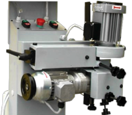 Frontal control panel on the automatic band saw grinding machine ELITE SC 2