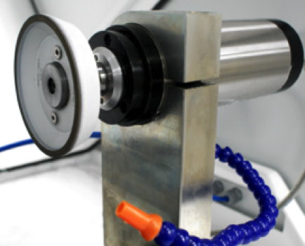 3 HP Grinding wheel motor. With frequency converter from 3.000 to 9.000 RPM on circular knives grinding machine ELITE CC