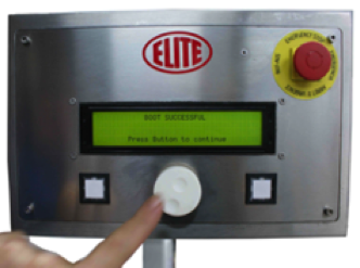 LCD screen on control panel to adjust the working parameter on ELITE 70 universal tools sharpening machine