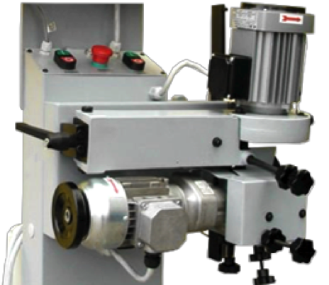 Frontal control panel on the automatic band saw grinding machine ELITE SC 3